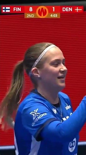 Veera Kauppi with a record-breaking,jaw-dropping finish🤯⚡️🥅#floorball #wfc2025#nopowerlikewomenpower