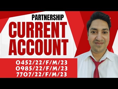 How to Prepare CURRENT ACCOUNT for Partnership?