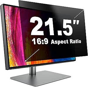 Privacy Screen for Computer Monitor (21.5 inch 3-Pack) - 30° Side View Protection, Anti-Glare, with Blue Light & UV Filtering- PET Material - for Desktop Monitors