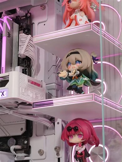 Jungle Leopard PC Case Figurine Shelf Holder Platform RGB~It's time to arrange a home for your figurines~~~#pcgaming #pcfans #pcbuild