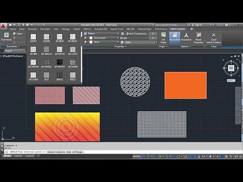 AutoCAD Hatch Command Tutorial Complete | AutoCAD Gradient Hatch