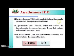 3.4 Synchronous and Asynchronous Time Division Multiplexing