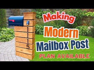 How to Build a Modern Mailbox Post - SIMPLE Woodworking Projects