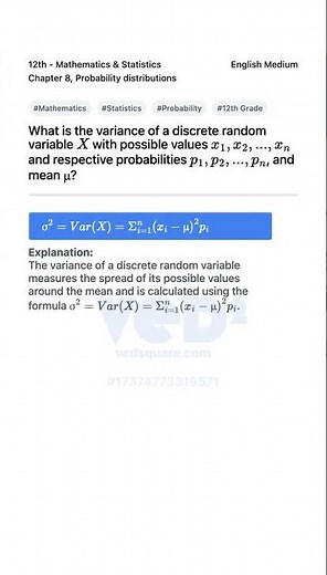 Variance of Discrete Random Variable Explained