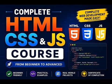 Introduction to HTML CSS JavaScript Tutorial #1