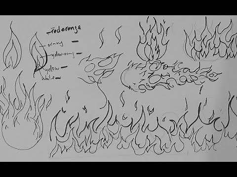 Pen and Ink Drawing Tutorials | How to draw fire, flames, and fireballs