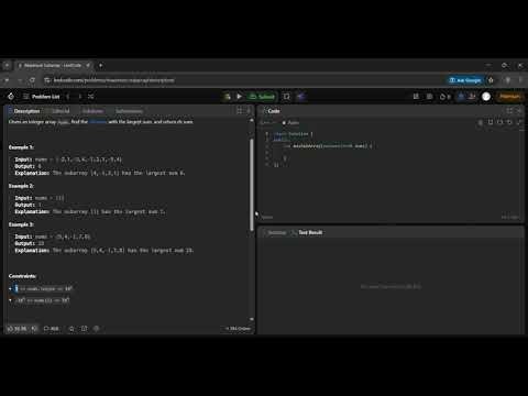 LeetCode | 53. Maximum Subarray | C++ | Day 53