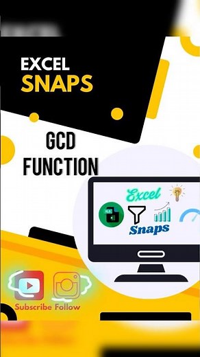 MS Excel - GCD Function | GCD Formula Excel | #excel #dataextractor #microsoftoffice #exceltips