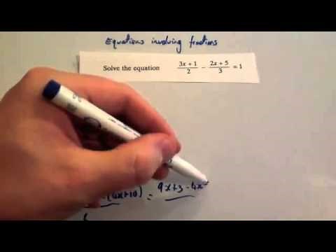 Equations involving algebraic fractions - Corbettmaths