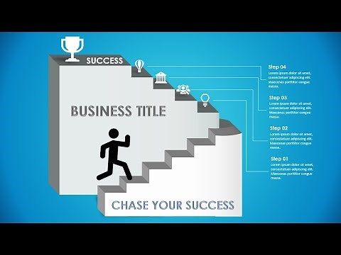 Steps to Success Template in PowerPoint | 2D and 3D design