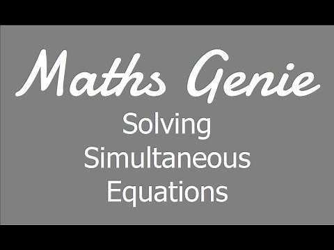 Solving Simultaneous Equations