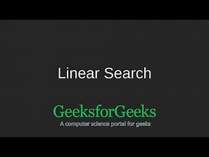 Linear Search | GeeksforGeeks