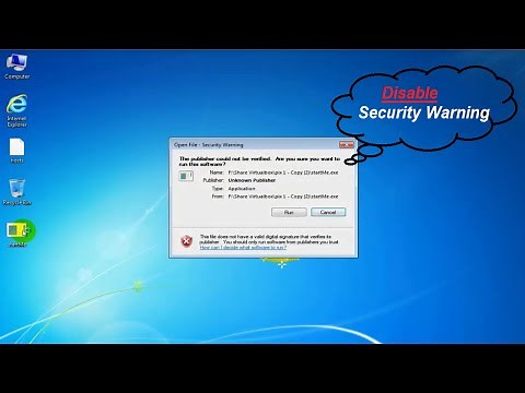 how to remove open file security warning