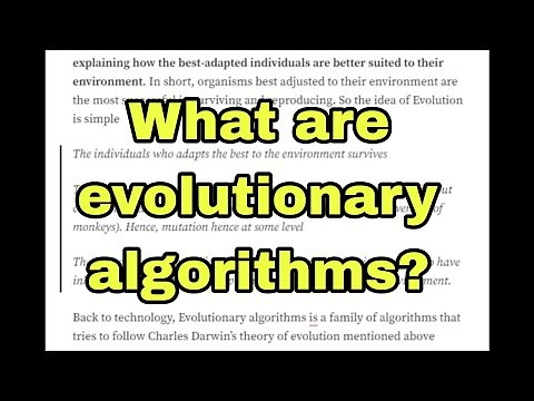What are Evolutionary algorithms in Machine Learning? Genetic Evolutionary algo explained
