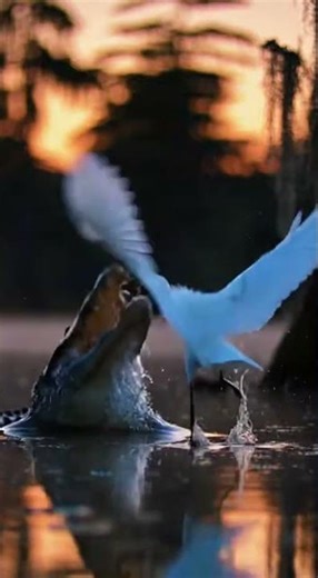 Alligator vs Egret 🐊🕊️ | One Move Decides Everything