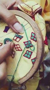 Beautiful Hand Embroidery with Mirror Work | Easy Tutorial for Beginners | Simple Design