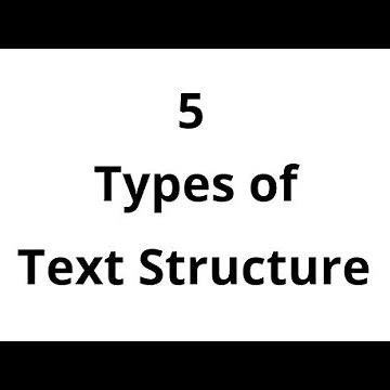 5 Informational Text Structures