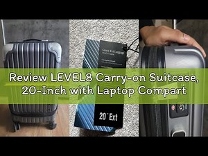 Review LEVEL8 Carry-on Suitcase, 20-Inch with Laptop Compartment, Expandable Hand Luggage Case, ABS+