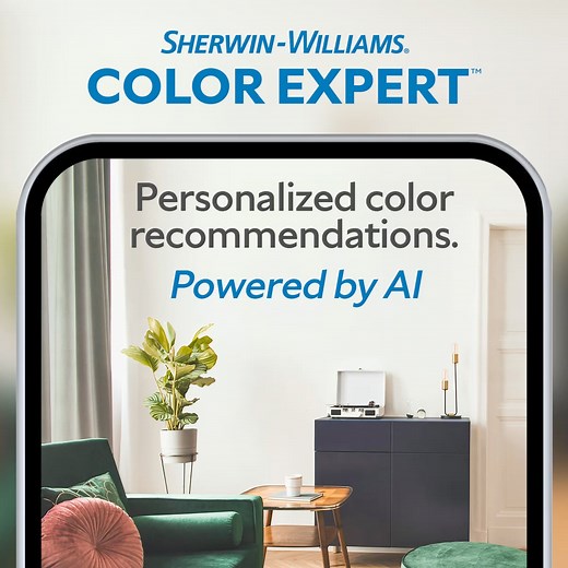 Get personalized color recommendations — instantly!! Tackle your next paint project with the new Sherwin-Williams Color Expert™ app, Powered by AI. | Sherwin-Williams