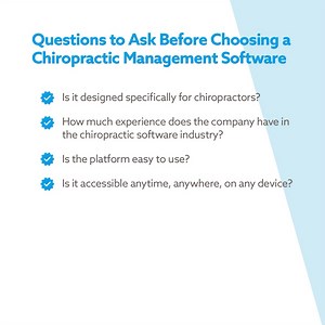 Getting started with a new chiropractic practice management software is a big investment -- both in terms of time and cost. Here are a few questions you should ask before choosing a new chiropractic EHR to ensure it meets the needs of your practice. https://bit.ly/3UU3KDN | ChiroTouch | Facebook