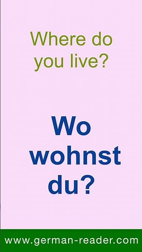 08. How to say in German: 'Where do you live?' | German Readar by KLARA WIMMER for Beginners A1