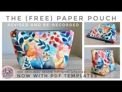 The Paper Pouch - Free Pattern from OKSew with Downloadable PDF Template (Great Beginner Pattern!)