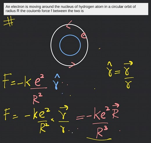 An electron is moving around the nucleus of a hydrogen atom in ... | Filo