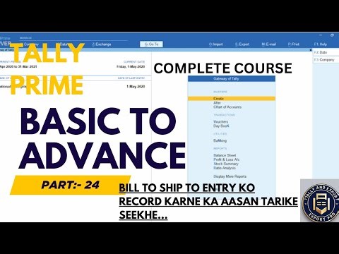 How To Make Or Create Bill To Ship To Invoice In Tally Prime/Bill To Ship To Invoice In Tally