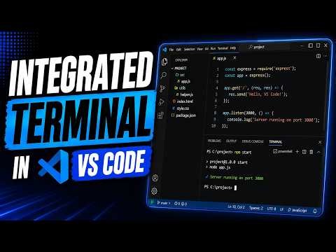 How To Use The Integrated Terminal in VS Code (Visual Studio Code) Full Guide