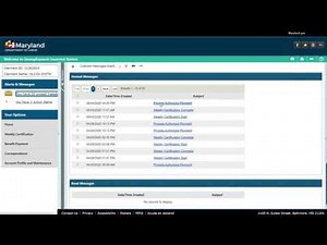 Maryland Unemployment Insurance BEACON One-Stop Viewing Messages