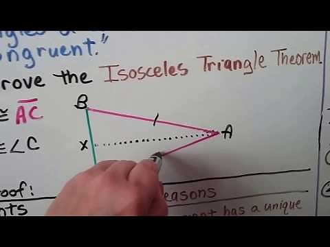 Geometry 4.9a, Isosceles Triangle Theorem & its Converse