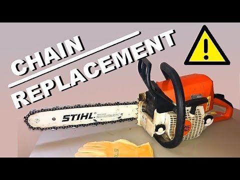 CHAIN REPLACEMENT on a Stihl chainsaw MS 250 - How to