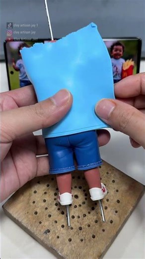 Part 2 ：Completing the Body of the Cheerful French Fry Boy | Handmade Clay Art