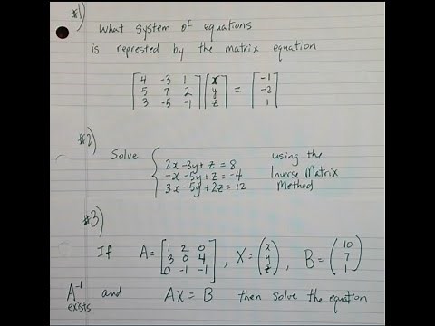 The Inverse Matrix Method for solving a linear system