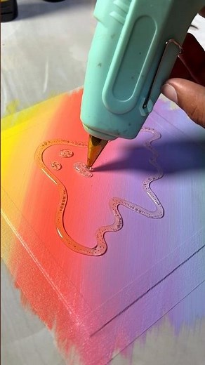 DIY Spooky Ghost with Hot Glue Gun 👻🔥 Halloween Acrylic Painting Tutorial🎃