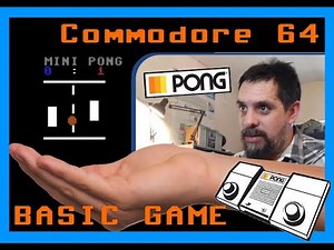 I made a playable Pong game in Basic on Commodore 64