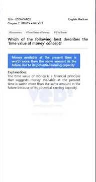 Time Value of Money Explained | Economics 12th
