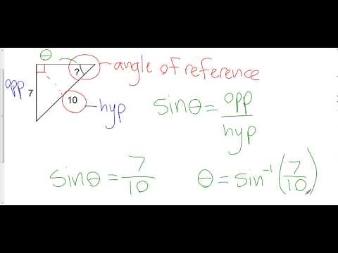 Finding a Missing Angle in a Right Triangle Using Primary Trigonometric Ratios