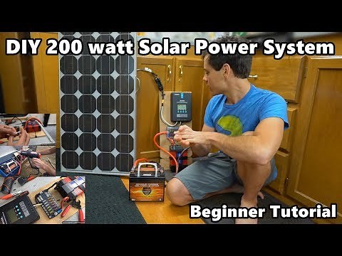DIY 200 Watt 12 volt Solar Power System "The Minimalist" Beginner Tutorial