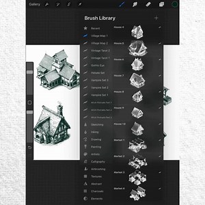 Procreate Map Icon Village Brush Stamp Set Pack | Tabletop RPG Fantasy Game | World Building Asset | House Tavern Black Smith LARP - Etsy