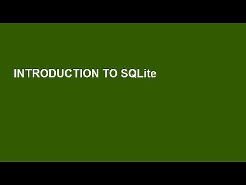 SQLite Tutorial - Introduction To SQLite