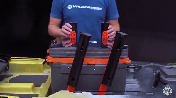 Wilderness Systems Kayak Crate - 4 Rod Holders - Kayak and Boat Tackle Storage - Fits Anglet Boats