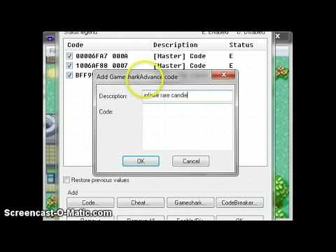 Pokemon Emerald Rare Candies in PC [Cheat}