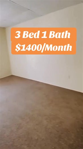 Affordable 3 Bed 1 Bath Apartment for Rent