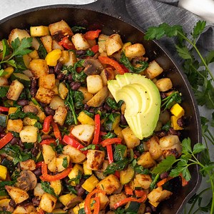 Easy Vegan Breakfast Hash with Veggies and Beans