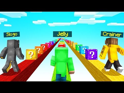 *RAINBOW* LUCKY BLOCKS RACE In MINECRAFT! (Parkour)