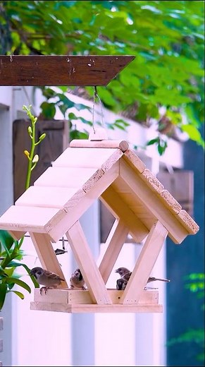 CREATE Your Own SOLID WOOD Bird Feeder At Home!