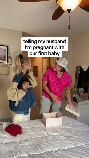 surprising my husband by telling him i’m pregnant with our first baby 🥹❤️ our biggest blessing! #pregnancyannouncement #couple #couplegoals #husband #pregnant