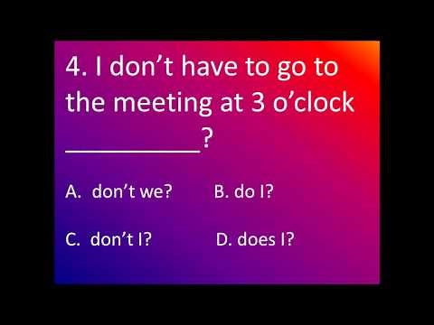ESL TAG QUESTIONS Exercise, Intermediate Level