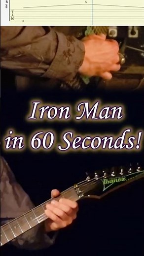 Learn Iconic Iron Man Riff FAST! Black Sabbath (with TAB) #guitarshorts #guitarriffs #guitartutorial